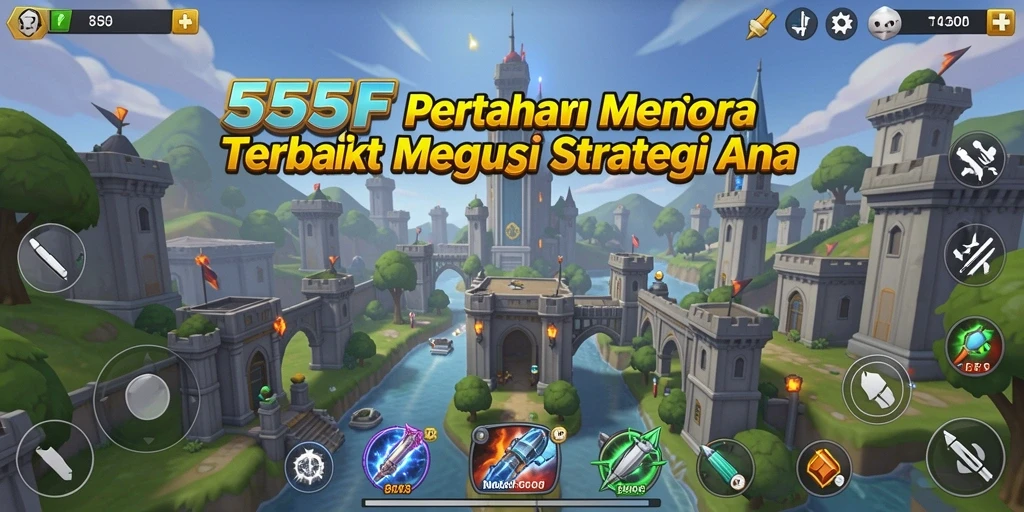 Gameplay menara pertahanan yang menegangkan di 555F