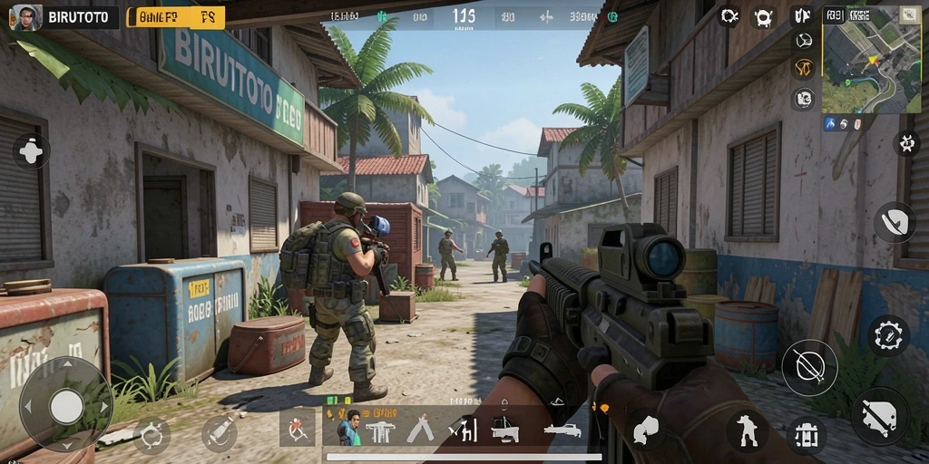 Tampilan gameplay BIRUTOTO yang mendebarkan dan penuh aksi.