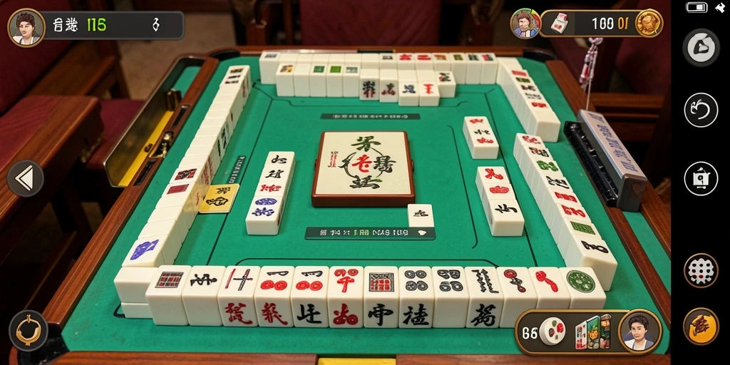 Tampilan gameplay GN168 yang menarik dengan elemen Mahjong yang klasik.