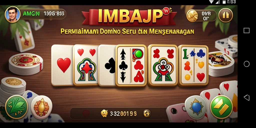 Tampilan permainan Domino yang seru dan interaktif di IMBAJP.