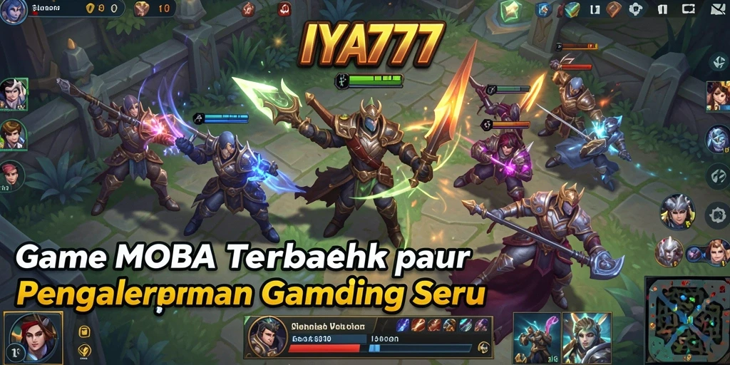 Tampilan gameplay menarik dalam game MOBA IYA777.