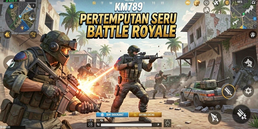 Tangkapan layar gameplay KM789: Aksi seru di dunia Battle Royale.