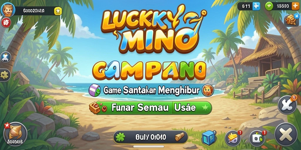 Tampilan permainan <strong>LUCKYMINO</strong> yang ceria dan mengasyikkan.