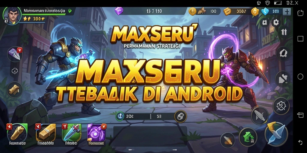 Tampilan gameplay menarik dari MAXSERU dengan strategi mendalam.