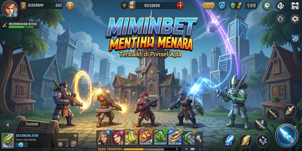 Screenshot gameplay MIMINBET yang menampilkan pertarungan seru Tower Defense.