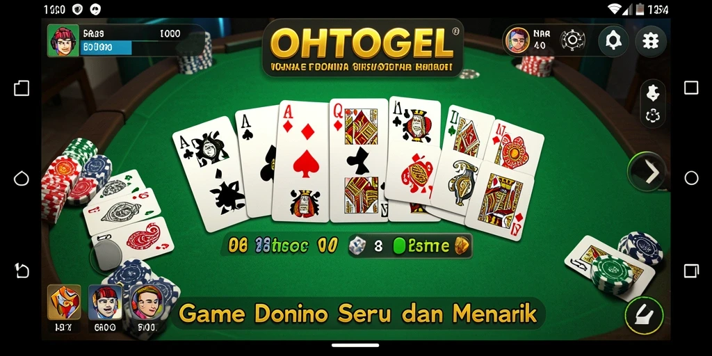 Tampilan gameplay Domino yang seru di OHTOGEL.