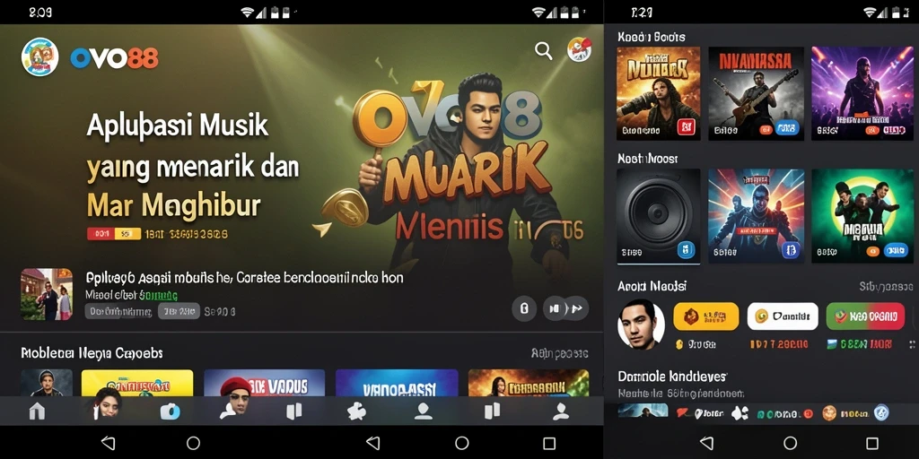 Tampilan gameplay yang menarik dari OVO88 saat mendengarkan musik.