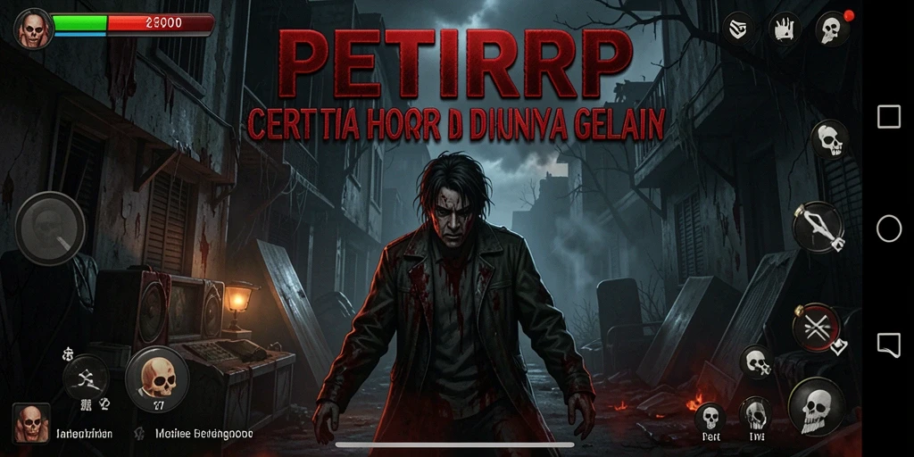 Tampilan menyeramkan dari gameplay <strong>PETIRRP</strong> yang menegangkan dan gelap.