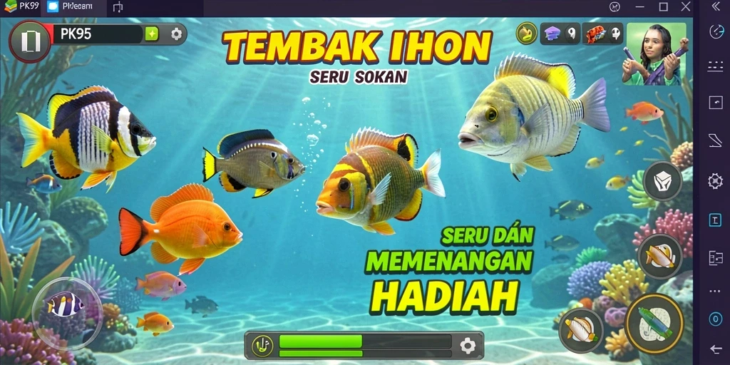 Screenshot gameplay Tembak Ikan PK95 yang menarik dan penuh aksi.