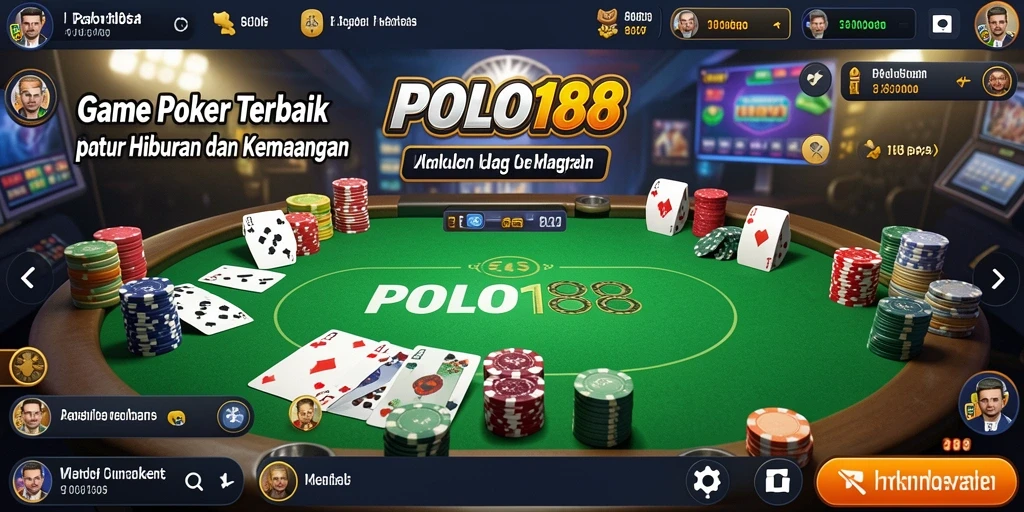 Tampilan gameplay Poker yang seru dan mendebarkan di POLO188.