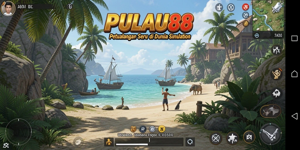 Tampilan menarik dari gameplay <strong>PULAU88</strong> dengan berbagai aktivitas seru.