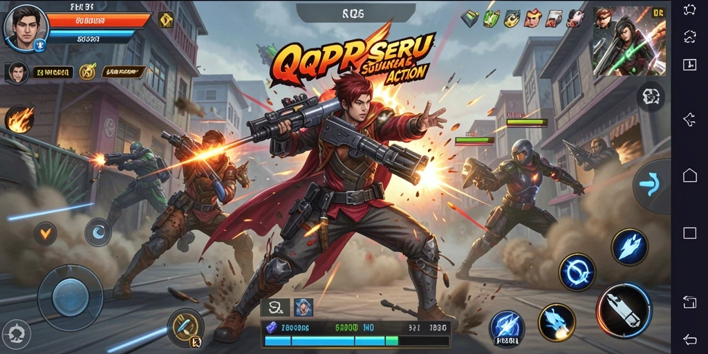 Gameplay QQRP yang seru dengan aksi mendebarkan.