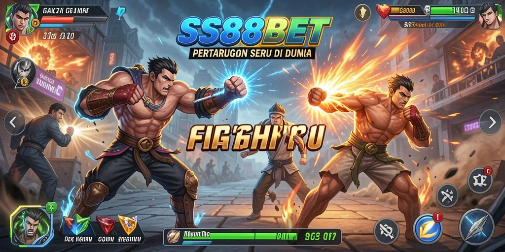 Tampilan gameplay SS88BET yang penuh aksi dan strategi pertarungan.