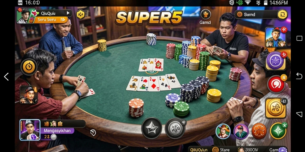 Screenshot utama dari gameplay QiuQiu yang mengasyikkan.