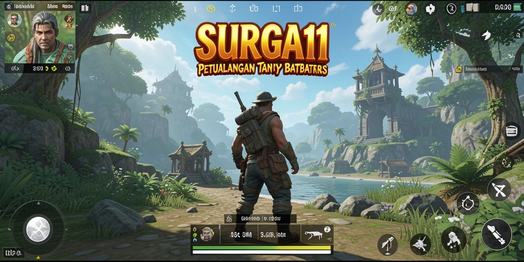 Tangkapan layar gameplay <strong>SURGA11</strong> menunjukkan petualangan mendebarkan di dunia terbuka.